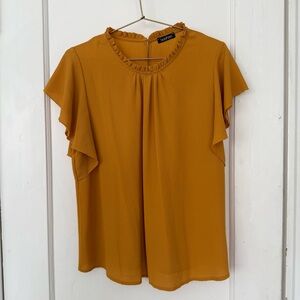 mustard yellow / gold blouse